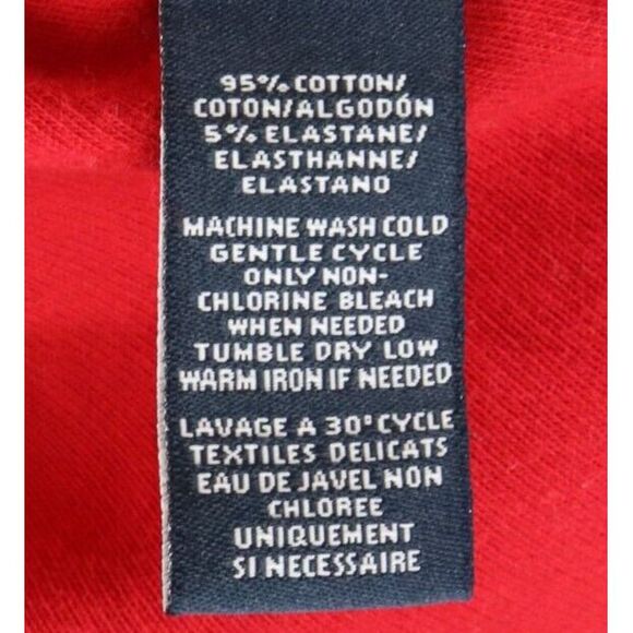 American Living Offset 1/4 Zip‎ Pullover Jacket Womens Sz L Red Cotton Blend - Picture 7 of 7